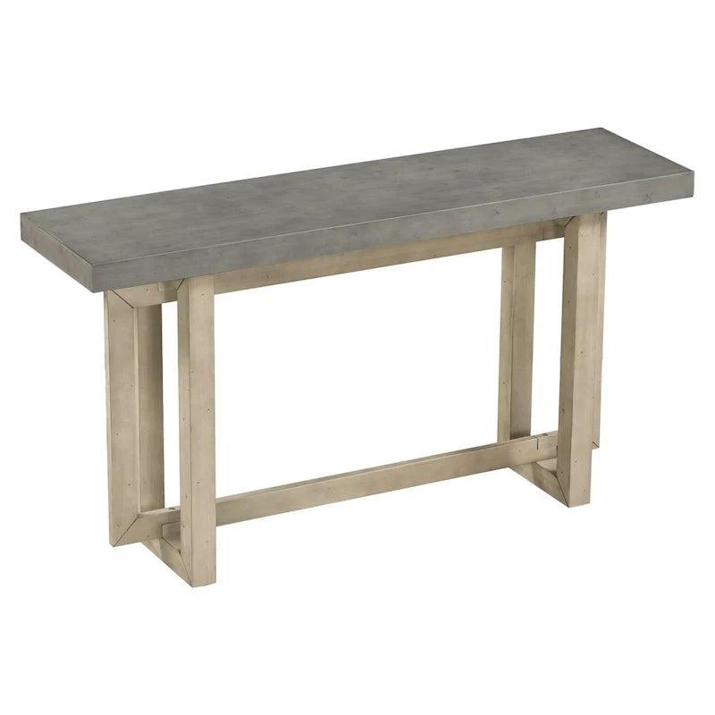 Console d'entrée minimaliste extra longue avec plateau en bois