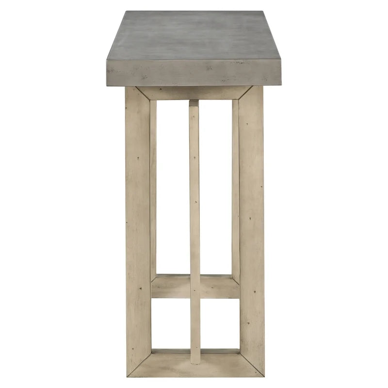 Console d'entrée minimaliste extra longue avec plateau en bois