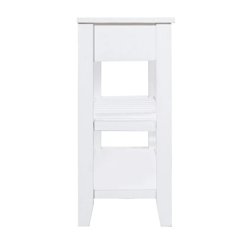Table de canapé en bois 42 pouces avec 2 tiroirs de rangement et 2 étagères