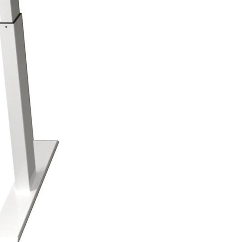 Bureau assis-debout réglable en chêne, bois blanc et métal
