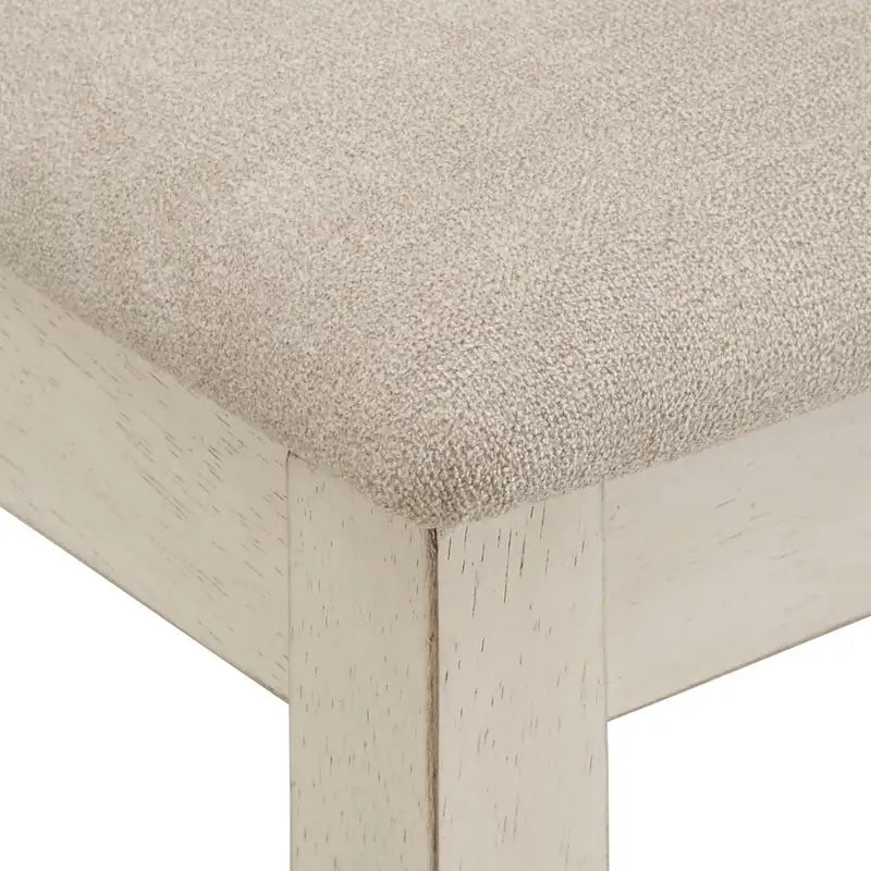 Ensemble de 2 chaises de salle à manger en bois avec dossier en croix et tissu couleur sable