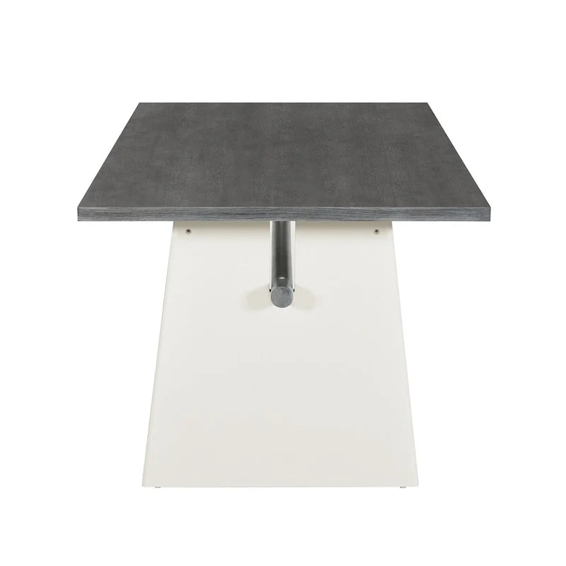 Ensemble de salle à manger 7 pièces pour 6 personnes, ensemble de table de cuisine polyvalent avec table à tréteaux et 6 chaises rembourrées
