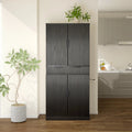 Meuble de cuisine de 72H avec 3 tiroirs à clavier, armoire autoportante avec 6 étagères de porte réglables, armoire de rangement
