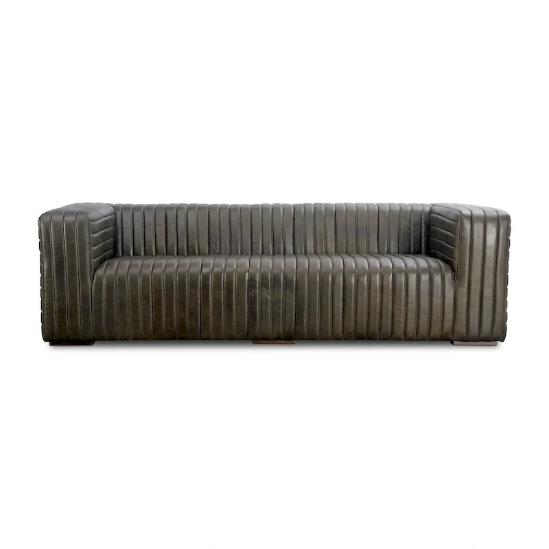 Canapé moderne en cuir avec piqûres de canal