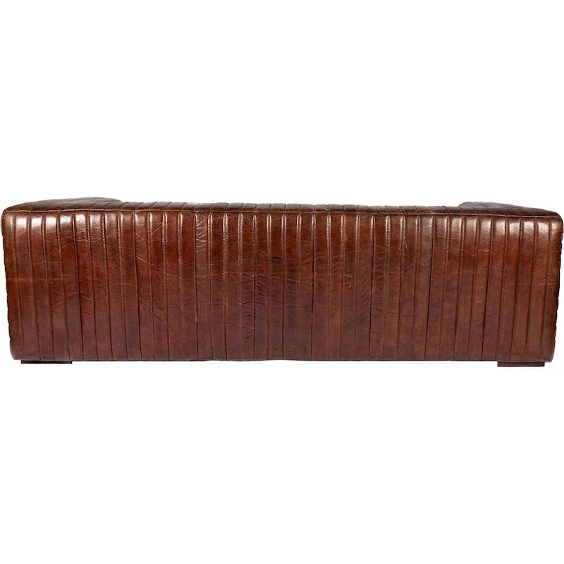 Canapé moderne en cuir avec piqûres de canal