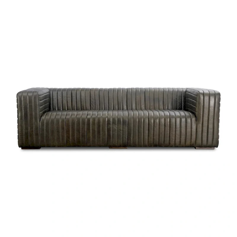 Canapé moderne en cuir avec piqûres de canal