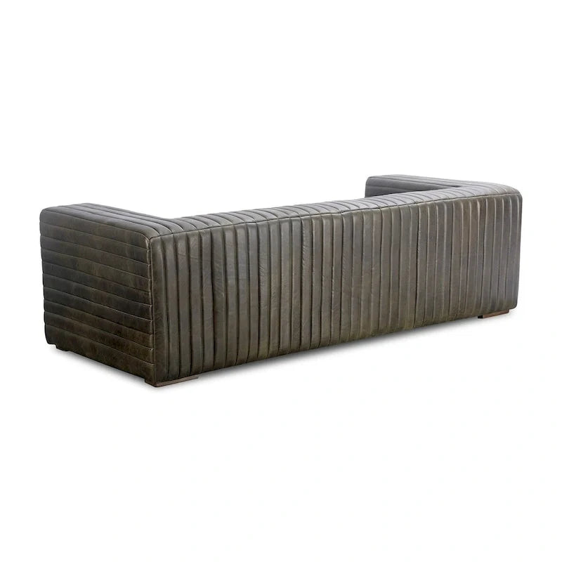 Canapé moderne en cuir avec piqûres de canal