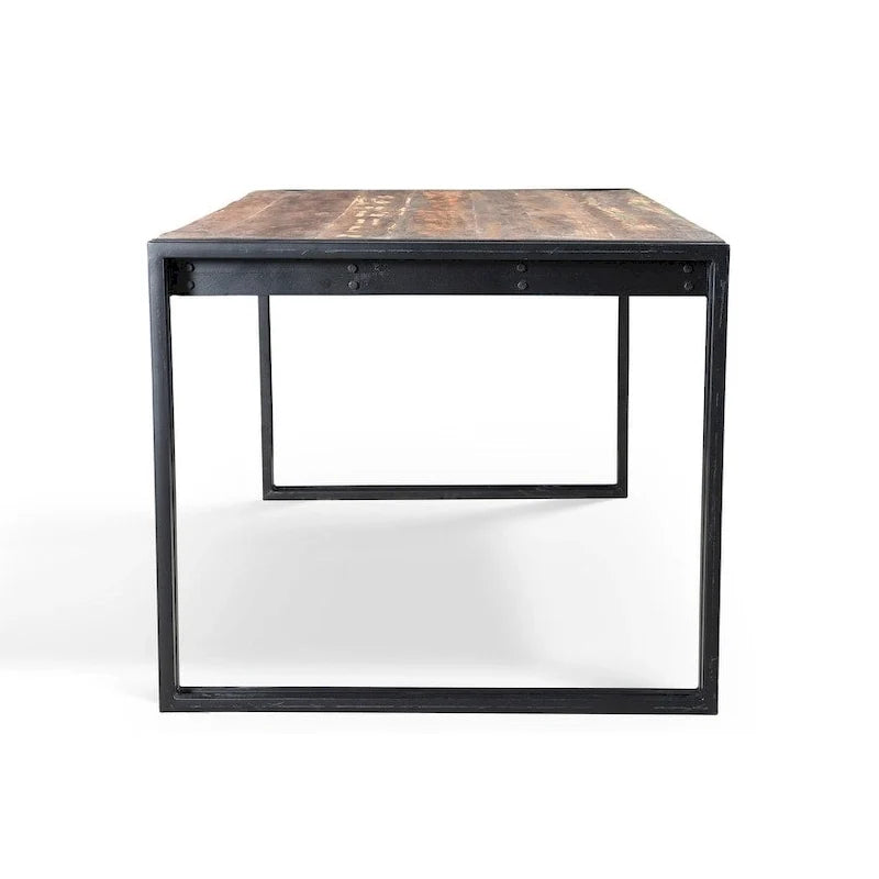 Table à Manger Ancienne en Bois Recyclé Fait Main (Inde)