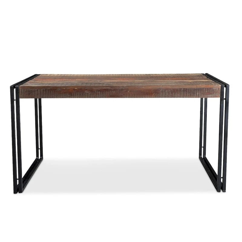 Table à Manger Ancienne en Bois Recyclé Fait Main (Inde)