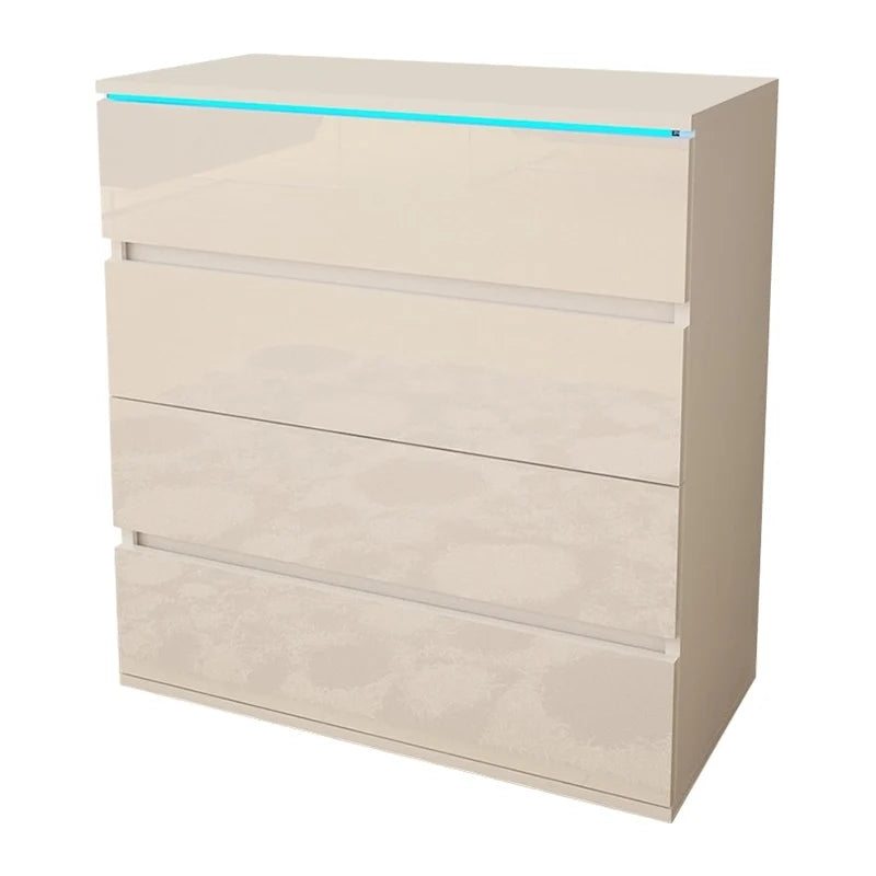 Commode moderne brillante avec éclairage LED