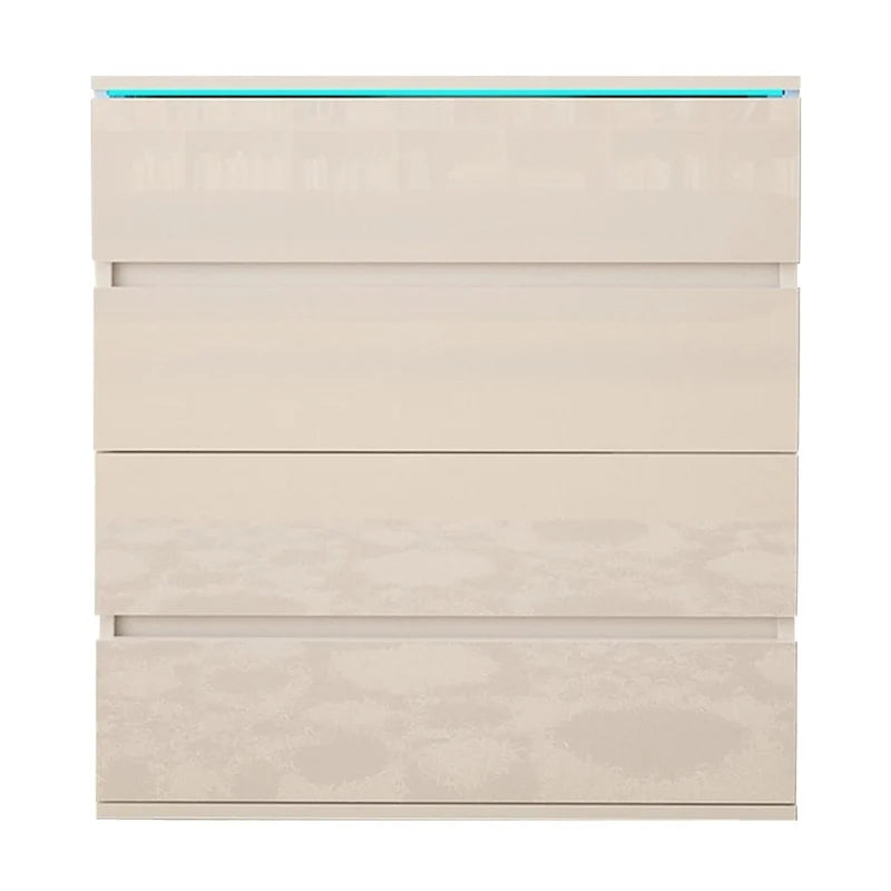 Commode moderne brillante avec éclairage LED
