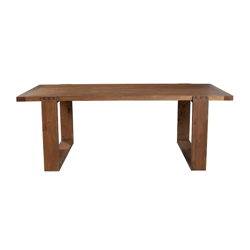 Table à manger en pin de couleur cappuccino antique