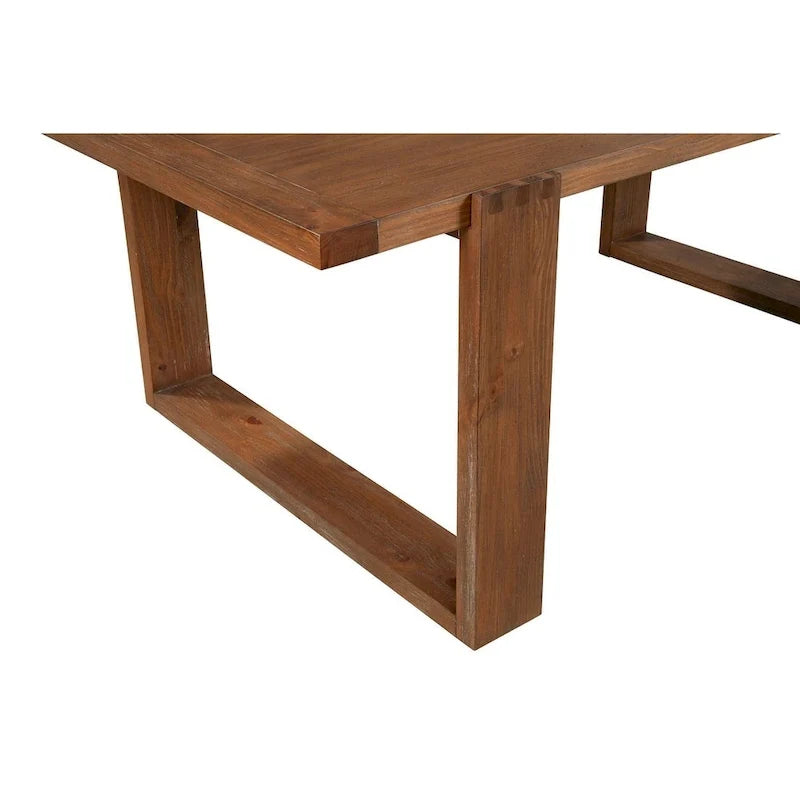 Table à manger en pin de couleur cappuccino antique