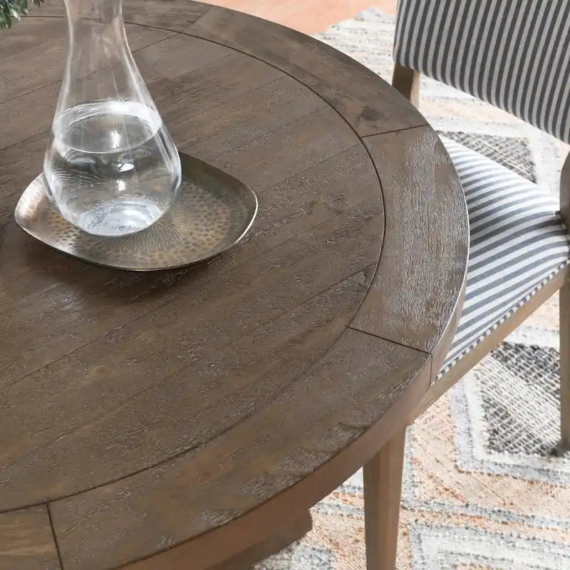 Table à manger 42 po, brun vieilli