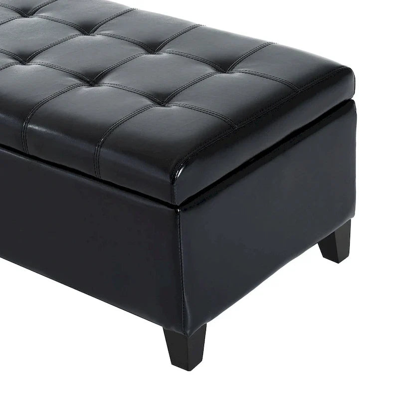 Banc de rangement capitonné en similicuir PU 51 - 19*50.25*16