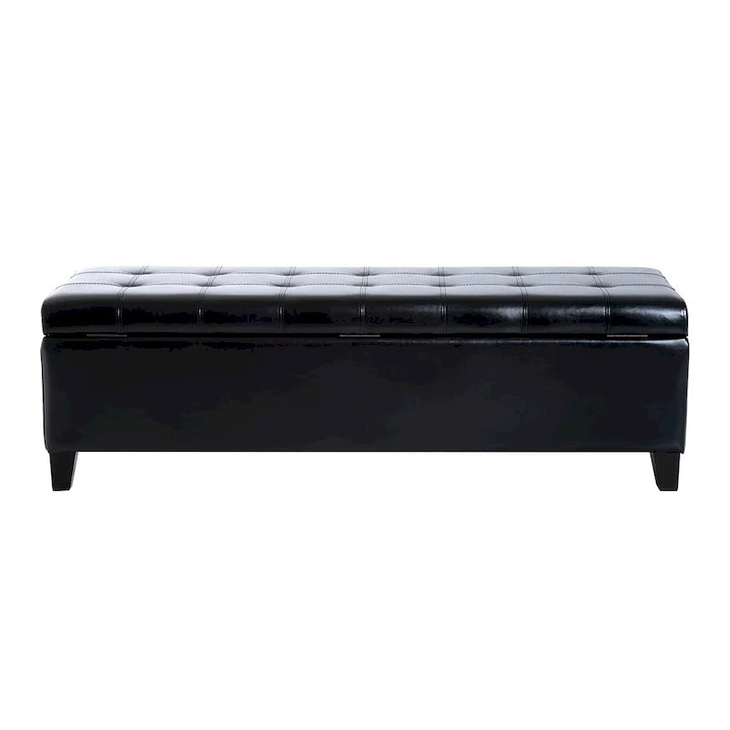 Banc de rangement capitonné en similicuir PU 51 - 19*50.25*16