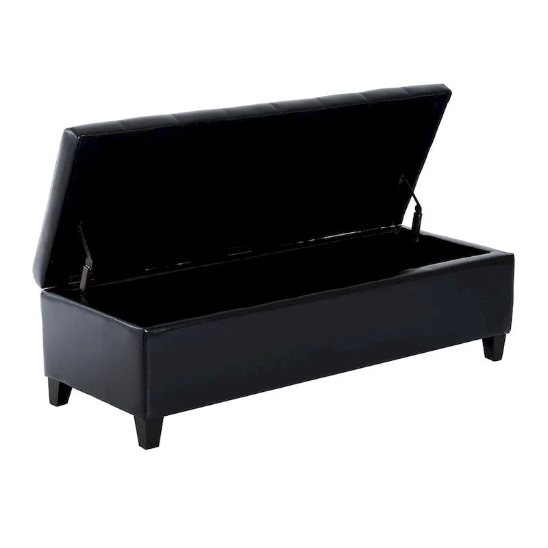 Banc de rangement capitonné en similicuir PU 51 - 19*50.25*16