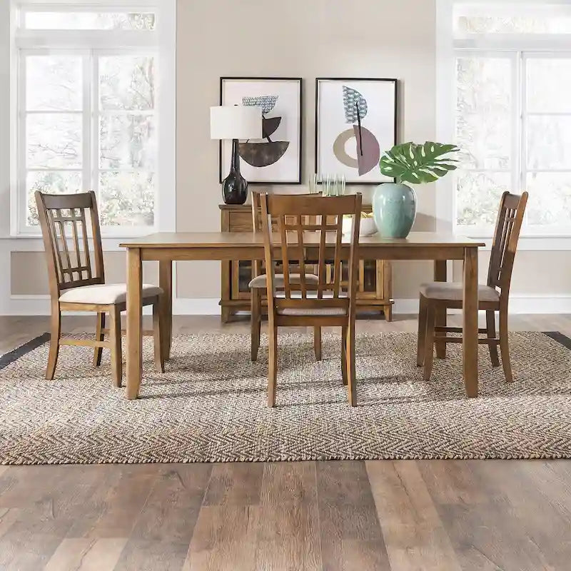 Santa Rosa Antique Honey 5 Piece Rectangular Table Set