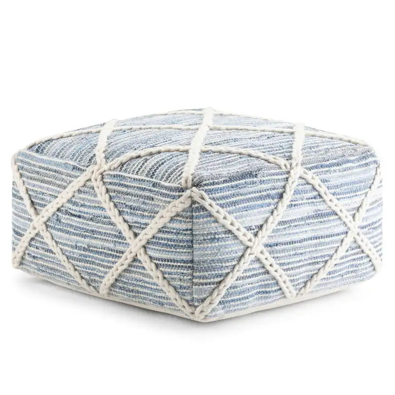 Pouf carré tissé à la main