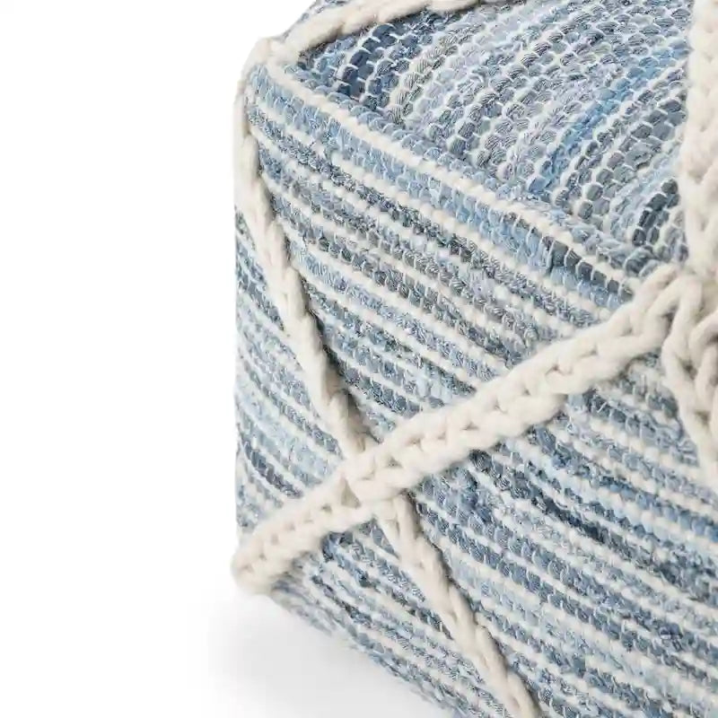 Pouf carré tissé à la main