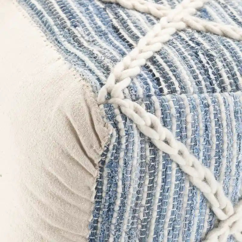 Pouf carré tissé à la main