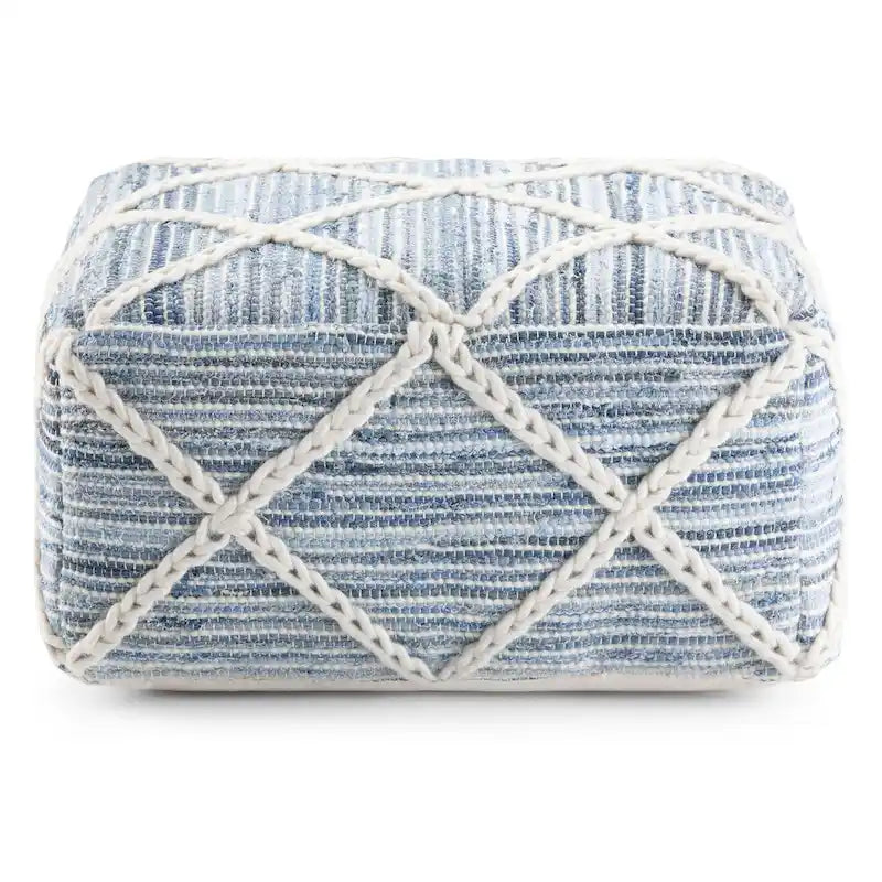 Pouf carré tissé à la main