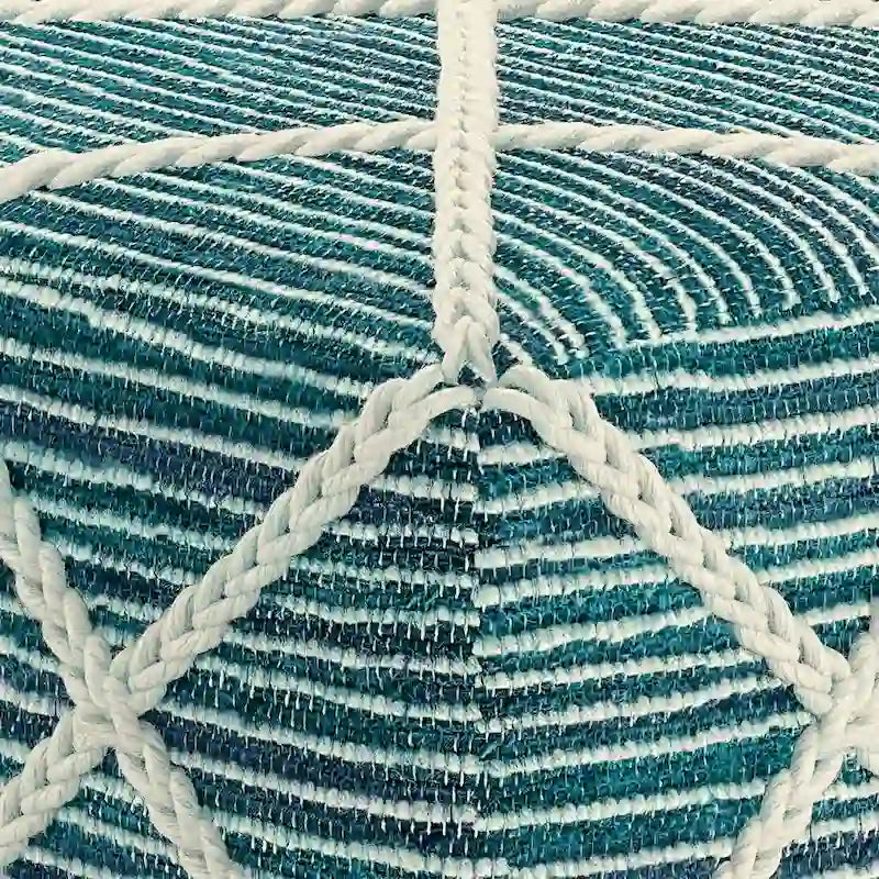 Pouf carré tissé à la main