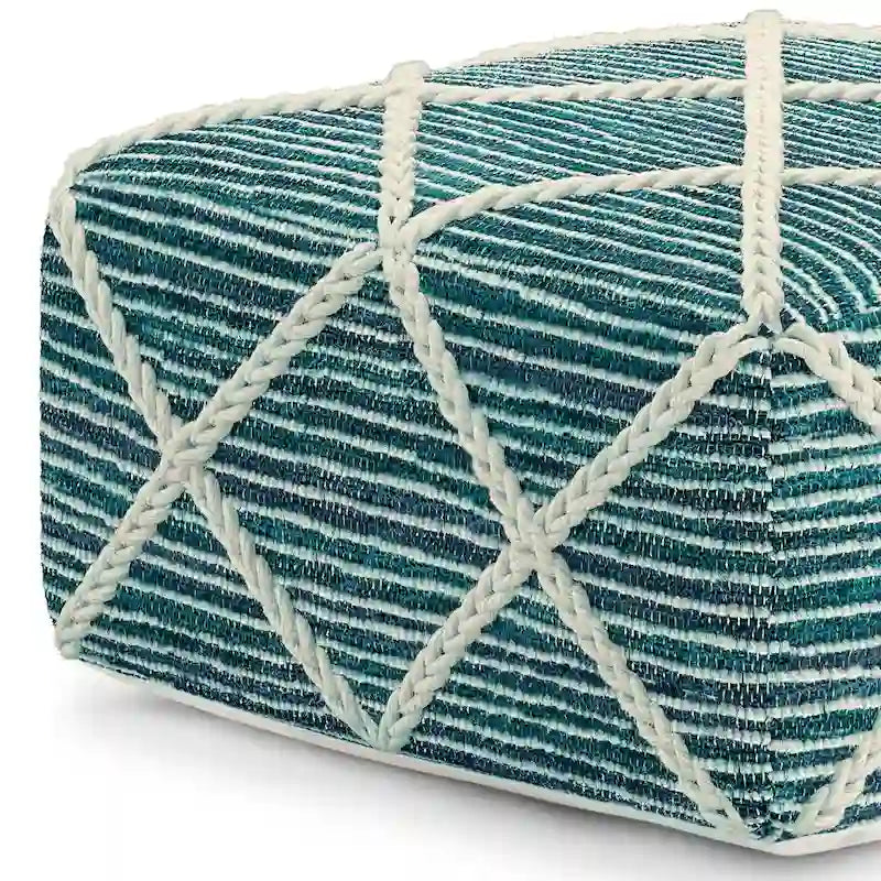 Pouf carré tissé à la main