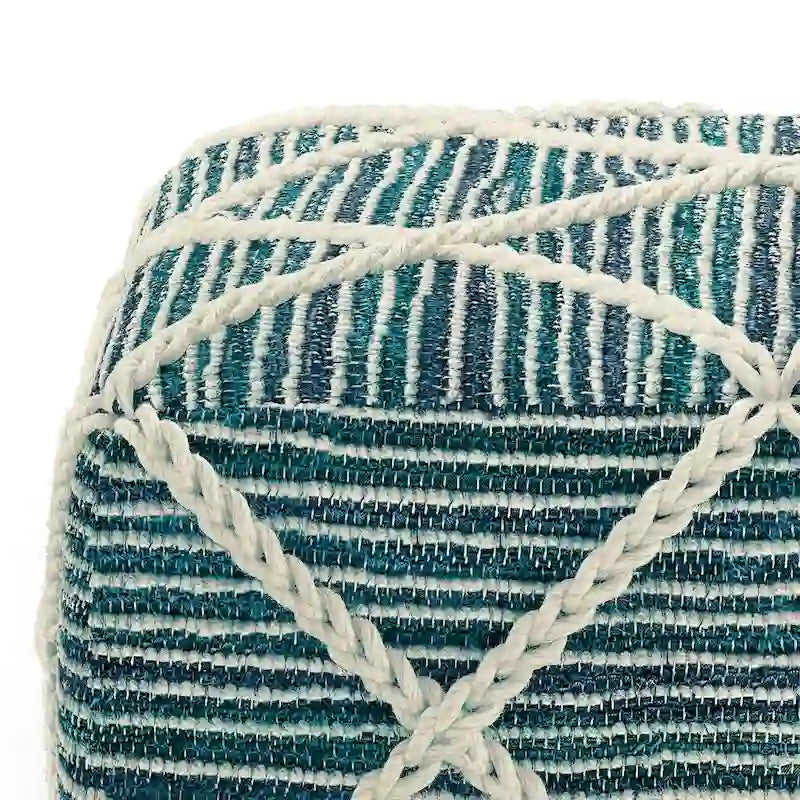 Pouf carré tissé à la main