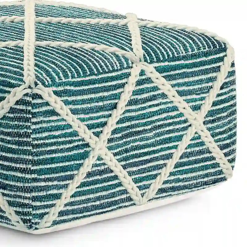 Pouf carré tissé à la main
