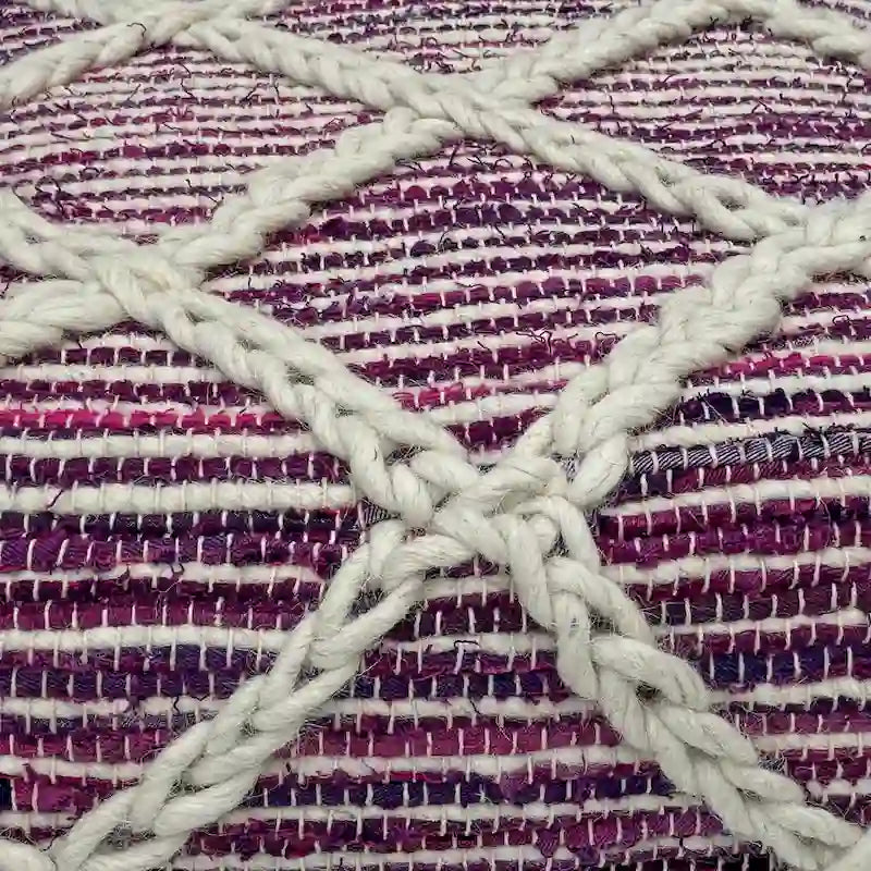 Pouf carré tissé à la main