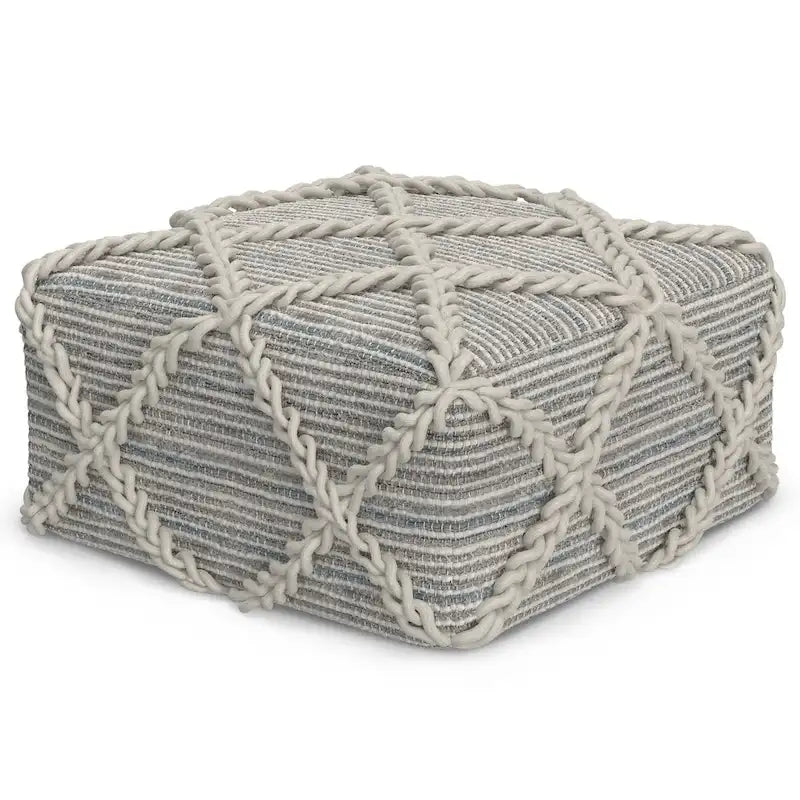 Pouf carré tissé à la main