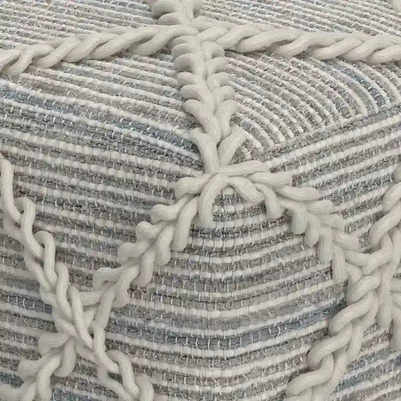 Pouf carré tissé à la main