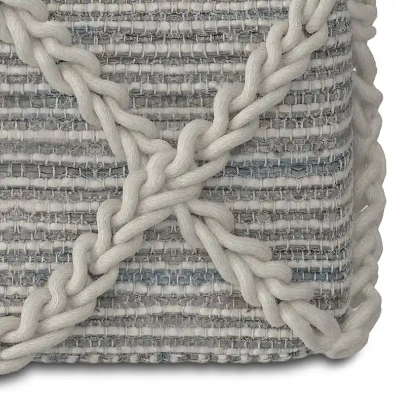 Pouf carré tissé à la main