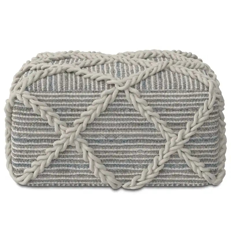 Pouf carré tissé à la main