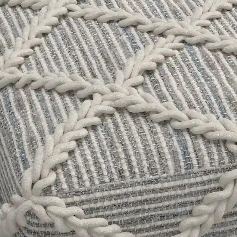 Pouf carré tissé à la main