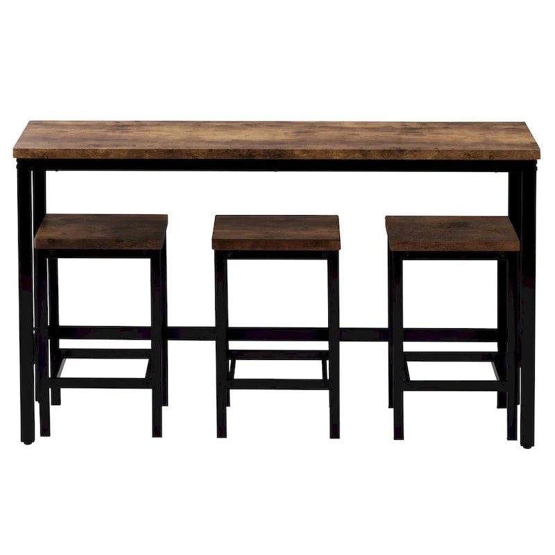 Ensemble de table à manger extra-longue hauteur comptoir