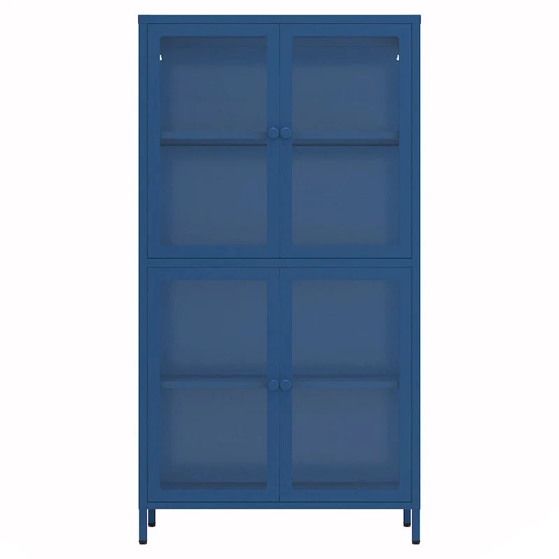 Meuble de rangement à quatre portes vitrées