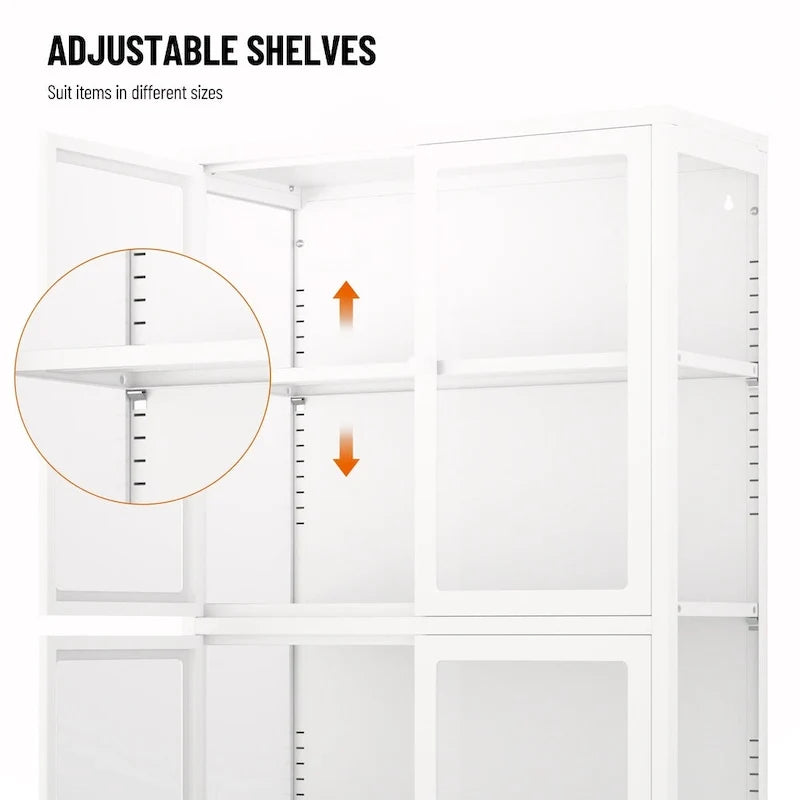 Meuble de rangement à quatre portes vitrées