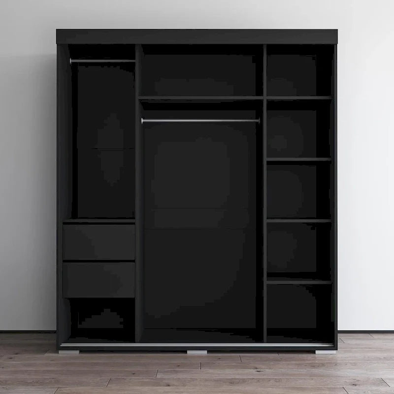 Armoire moderne à 3 portes avec miroir