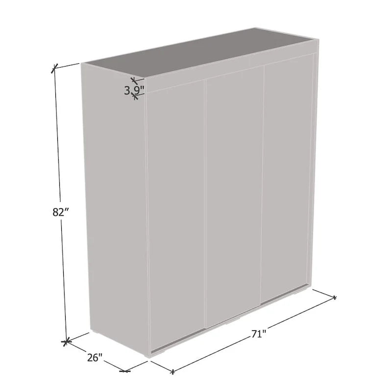 Armoire moderne à 3 portes avec miroir
