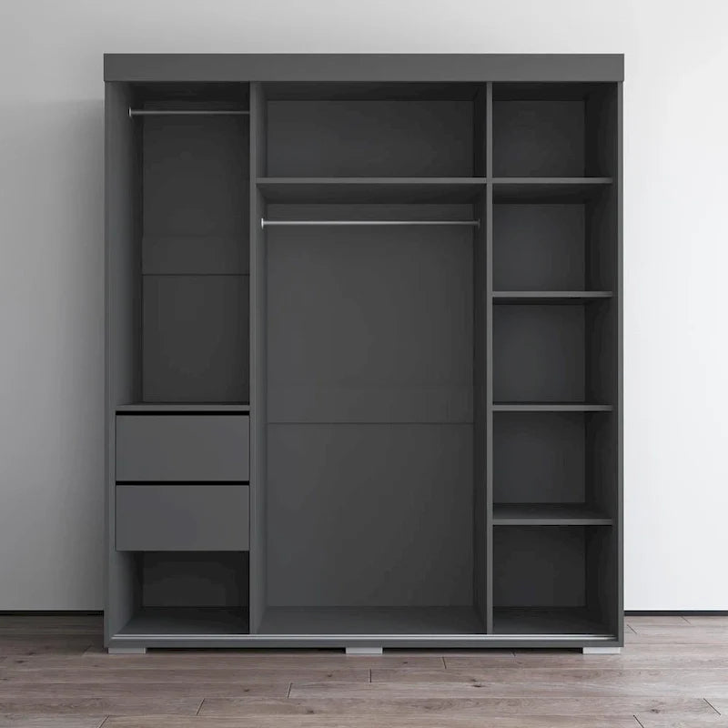 Armoire moderne à 3 portes avec miroir