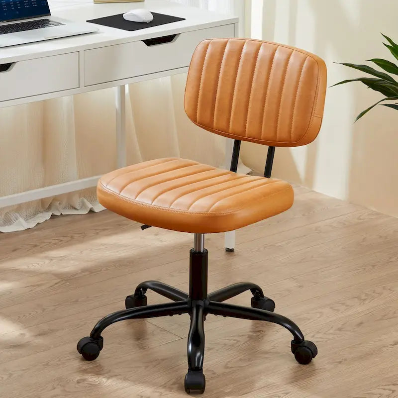 Low Back Task Chair Small Home Office Chair with Wheels
