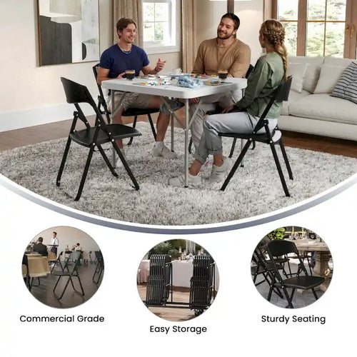 Lot de 2 chaises pliantes en plastique ultra-résistant de 227 kg