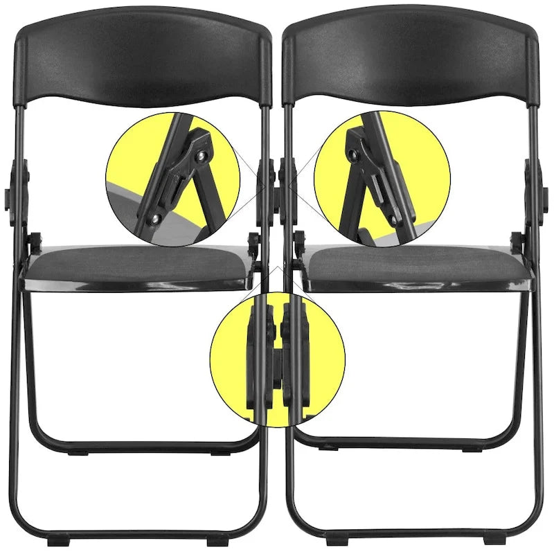 Lot de 2 chaises pliantes en plastique ultra-résistant de 227 kg