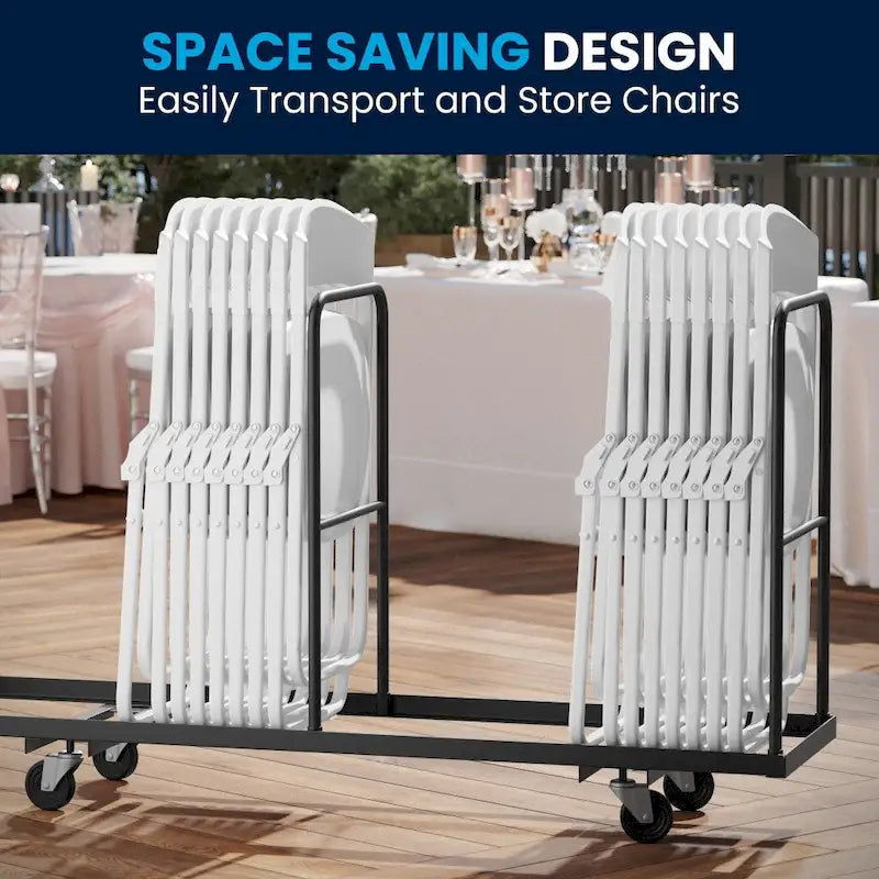 Lot de 2 chaises pliantes en plastique ultra-résistant de 227 kg