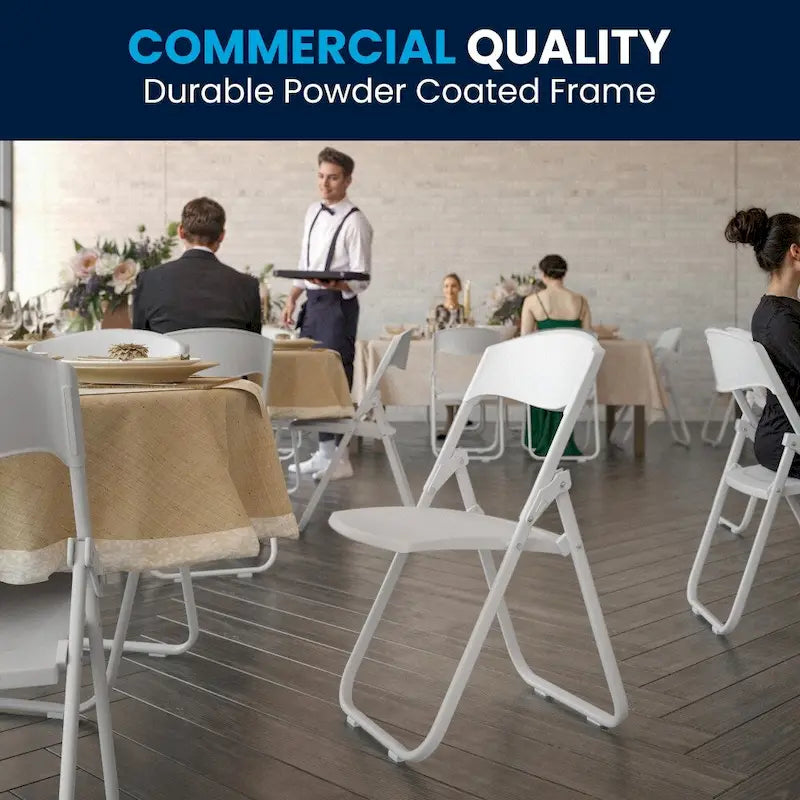 Lot de 2 chaises pliantes en plastique ultra-résistant de 227 kg