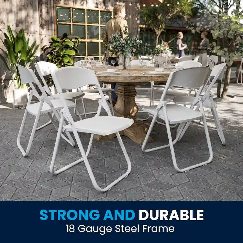 Lot de 2 chaises pliantes en plastique ultra-résistant de 227 kg