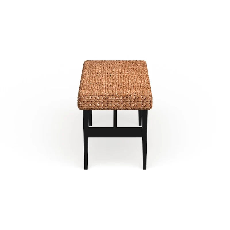 Banc en osier naturel noir