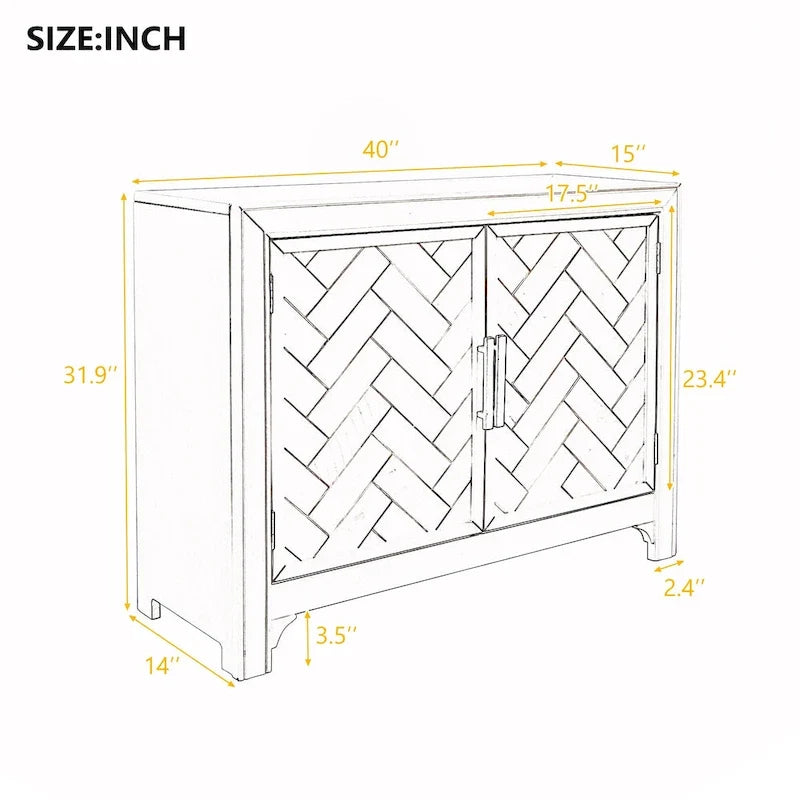 Table console avec 2 étagères